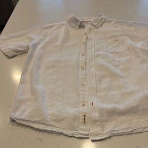 Weatherproof White Short-Sleeve Button-Down Shirt
